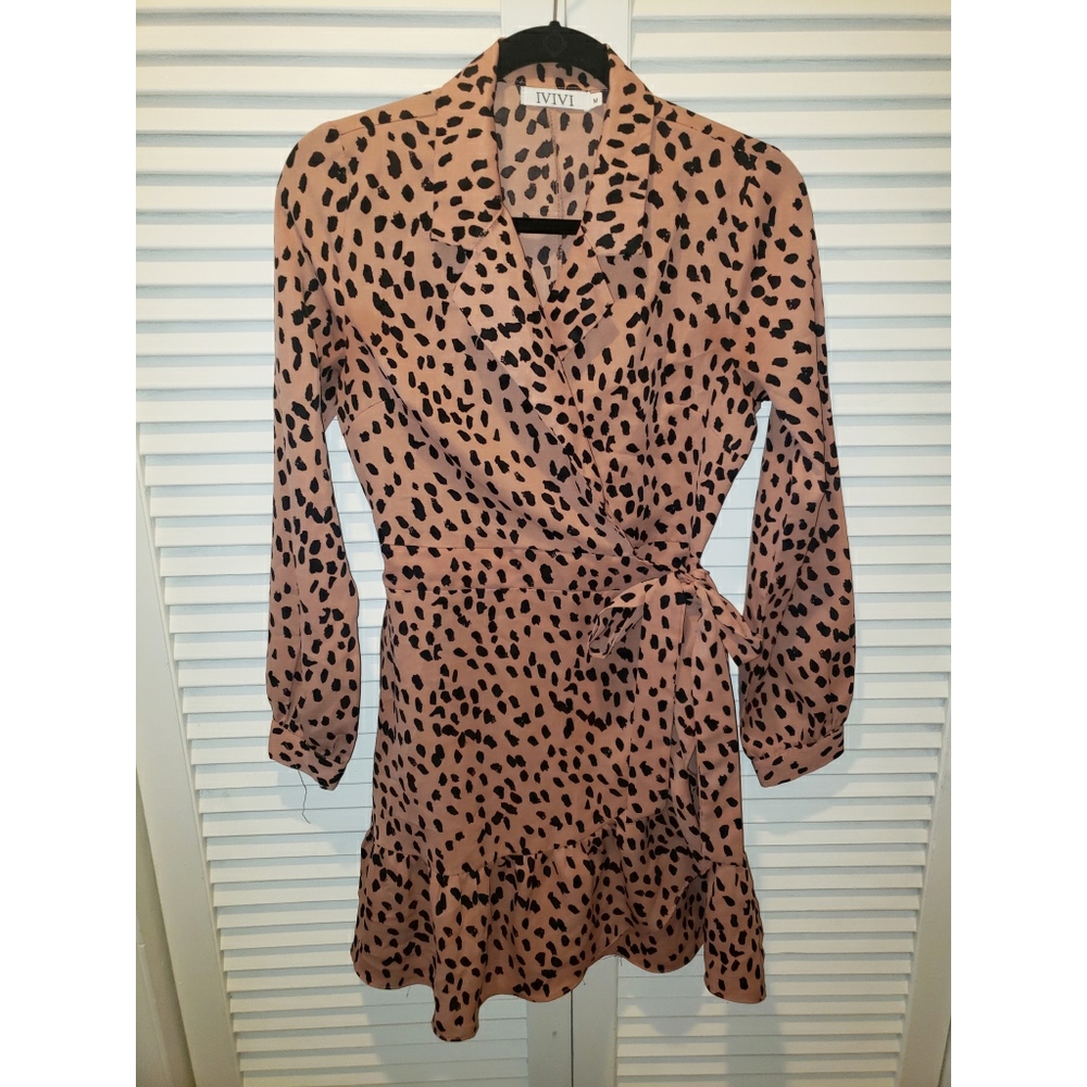 Nasty Gal Animal Print Wrap Dress